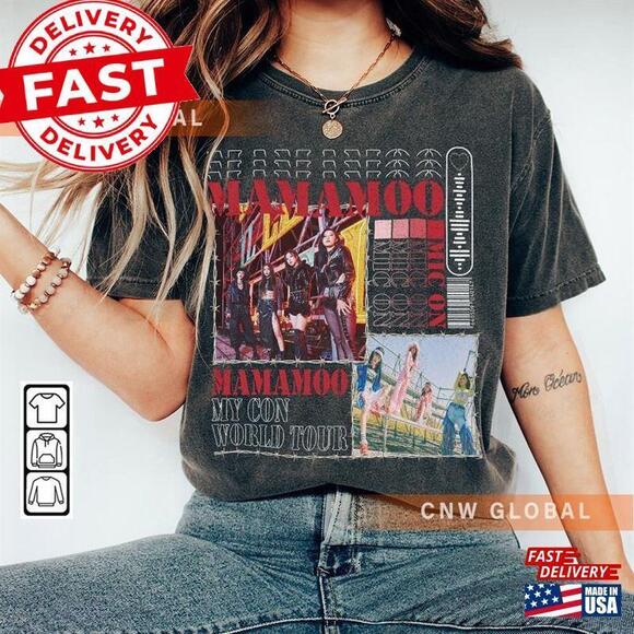 Other - Mamamoo Kpop Shirt Mic On Album My Con World Tour Graphic Tee